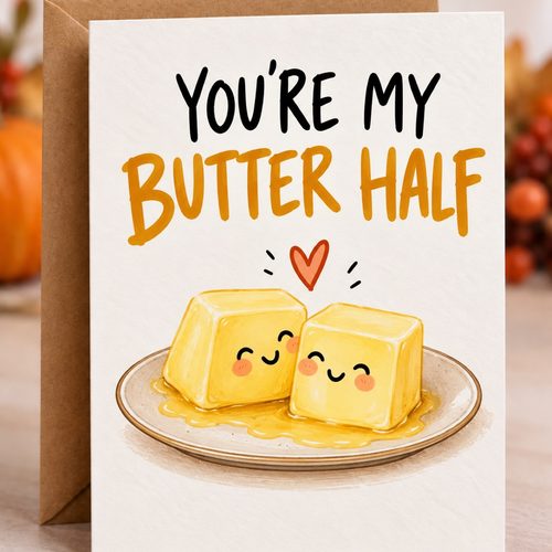 You Are My Butter Half Thanksgiving card