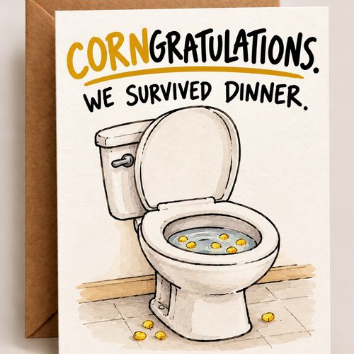 Corngratulations Thanksgiving card