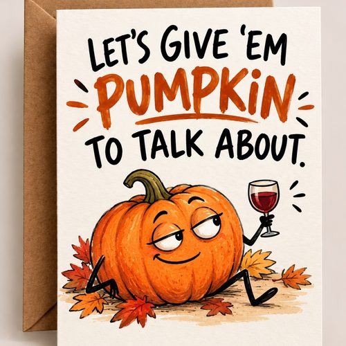 Pumpkin to Talk About Thanksgiving card