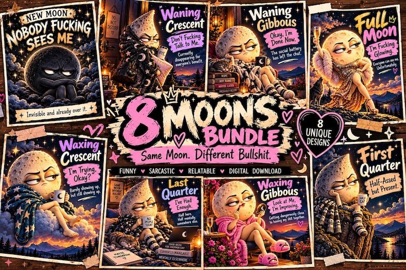 Funny Moon Phase Bundle